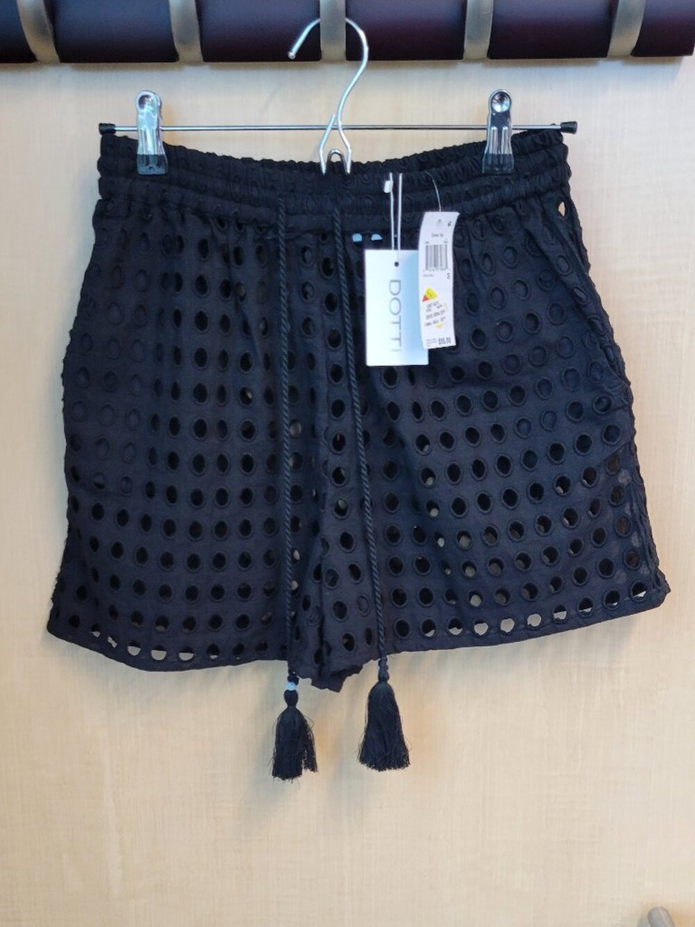 Dotti Openwork Drawstring Shorts - Picture 2 of 7